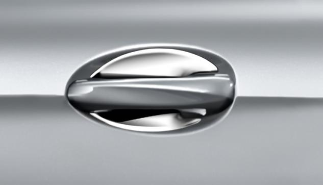 Ornament crom la maner usa original Mercedes-Benz A-B-C-CLA-CLS-E-EQC-GLC-GLE-GLS-S, aplicare sub maner, set 2 bucati