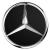 Capac central la butuc roata original Mercedes-Benz, stea cromata pe fond Negru mat