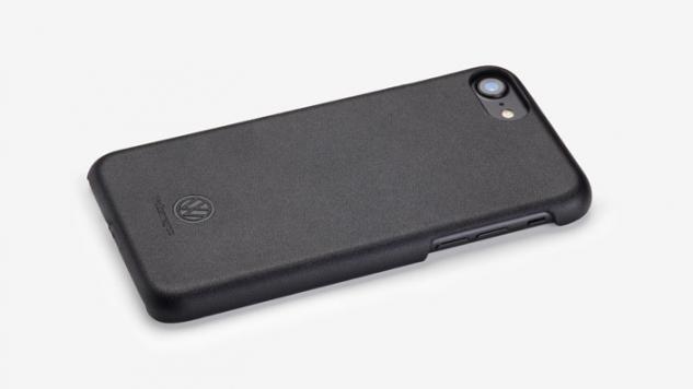 Husa telefon Apple iPhone 7, originala Volkswagen, piele neagra