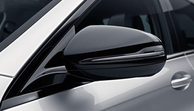 Carcasa oglinda retrovizoare originala Mercedes-Benz, finisaj negru lucios, set, cod OE A2138111000