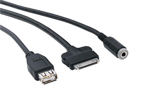 Cablu adaptor Media Interface original Mercedes-Benz la conector USB, iPod®, iPhone®, Set, NTG4.5