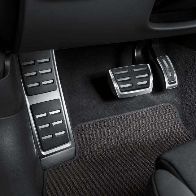 Ornamente sport RS pentru pedale si reazem picior, originale Audi A6 (4A) si Audi A7 (4K) 2018+, transmisie automata