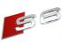 Emblema autocolanta originala Audi, logo S6 argintiu