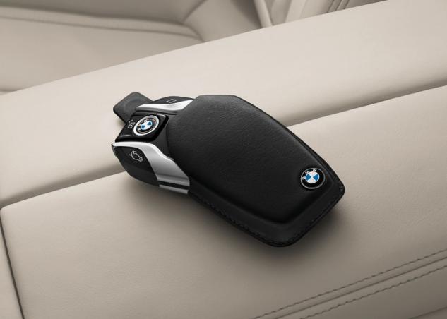 Husa protectie cheie cu display originala BMW - piele neagra