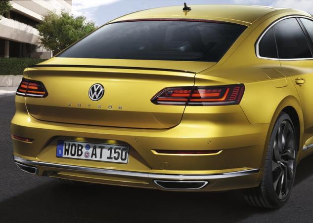 Spoiler spate original Volkswagen Arteon (MQB-B / 3H) 2017->, negru lucios