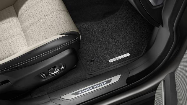 Covorase textile din velur originale Range Rover Velar 1 (L560) 2017->, negru EBONY, set 4 bucati