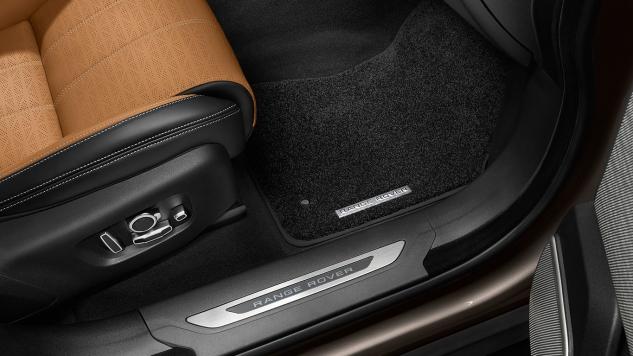 Covorase textile din velur Luxury originale Range Rover Velar 1 (L560) 2017->, negru EBONY, set 4 bucati