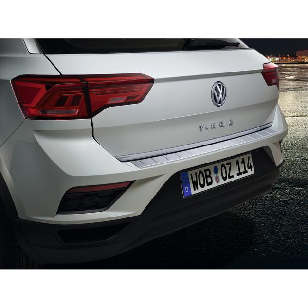 Protectie pentru bara spate originala Volkswagen T-Roc (2G) 2018->, optica otel inox