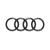 Logo original Audi, negru lucios, pentru Audi Q3 (F3), e-tron (GE), la grila fata