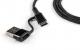 Cablu incarcator original Skoda, 4 in 1, USB tip C si USB tip A la USB tip C, USB Micro si Apple Lightning, negru