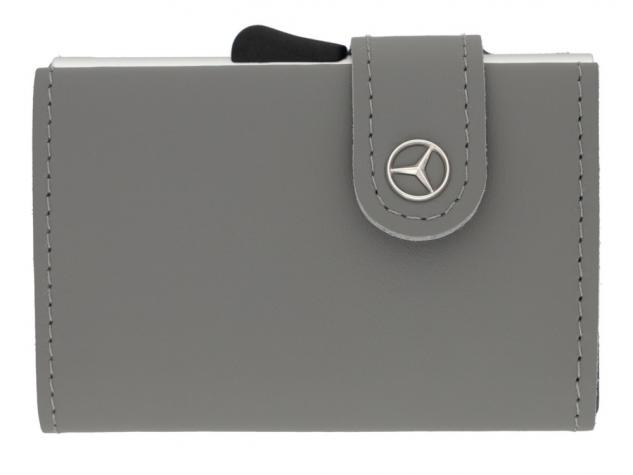 Portofel original Mercedes-Benz, Mini, piele culoarea gri