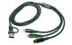 Cablu incarcator original Skoda, 4 in 1, USB tip C si USB tip A la USB tip C, USB Micro si Apple Lightning, verde - Emerald