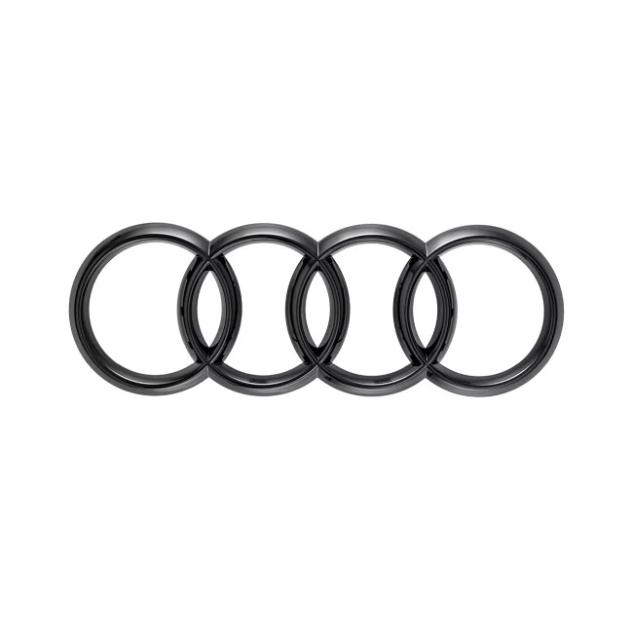 Logo original Audi, negru lucios, pentru Audi TT (FV) 2019-2023, la grila fata