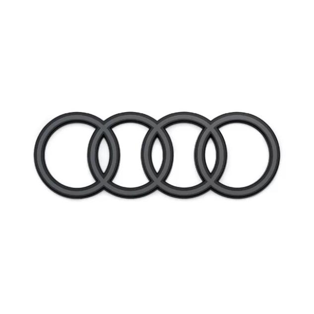 Logo original Audi, negru, pentru Audi Q8 SUV (GEG) 2023+, la capota spate
