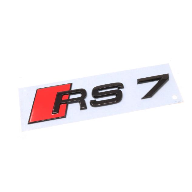 Emblema autocolanta originala Audi, logo RS 7, negru lucios