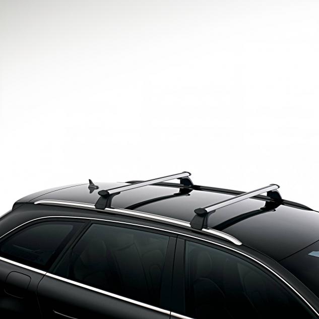 Set bare transversale suport portbagaj originale Audi A4 Avant (8K) 2008-2015, fixare pe barele longitudinale