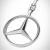 Breloc chei original Mercedes-Benz, Brüssel, argintiu