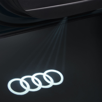 Kit upgrade LED original Audi, la luminile de intrare din usa, logo cercuri Audi, mufa ingusta