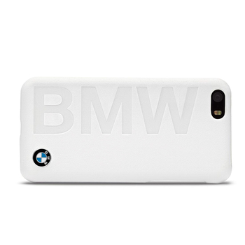 Husa telefon Apple iPhone 5C, originala BMW, piele alba