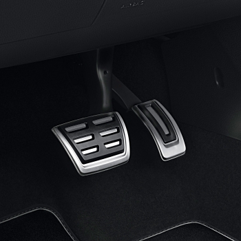 Ornamente sport RS pentru pedale, originale Audi A1 (8X, GB), A3 (8V, 8Y), Audi Q2 (GA), Audi Q3 (F3), Q4 e-tron (F4) si Audi TT (FV), transmisie automata
