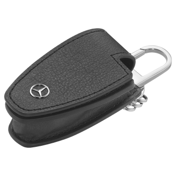 Husa protectie cheie originala Mercedes-Benz - piele neagra, generatia 5