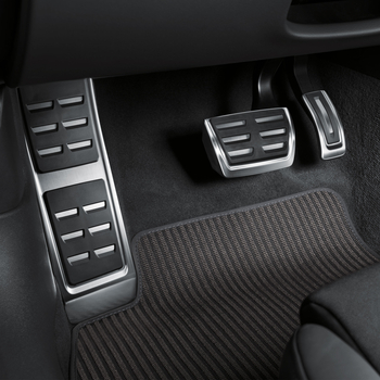 Ornamente sport RS pentru pedale si reazem picior, originale Audi A4 (8W) si Audi A5 (F5) 2016+, transmisie automata