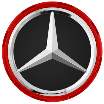 Capac central la butuc roata original Mercedes-Benz AMG, rosu
