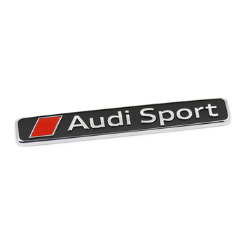 Emblema autocolanta originala Audi, logo Audi Sport, negru