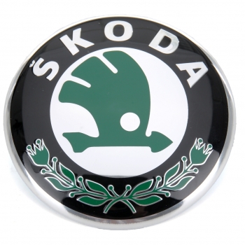 Emblema originala Skoda pentru capota spate, autocolanta, 1995-2011