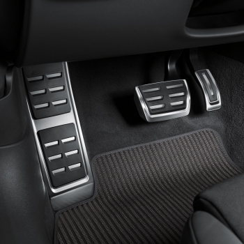 Ornamente sport RS pentru pedale si reazem picior, originale Audi A6 (4A) si Audi A7 (4K) 2018+, transmisie automata