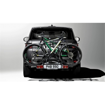 Sistem de transport bicicleta original Land si Range Rover, pe carlig de remorcare, pentru 2 biciclete