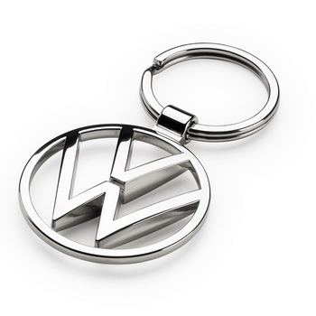 Breloc chei original Volkswagen Logo 3D, Crom, NEW