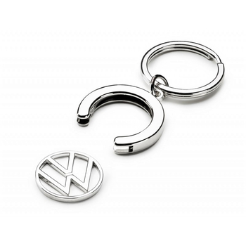 Breloc chei original Volkswagen Logo 3D, Crom, Fisa shopping