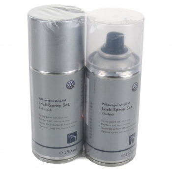 Vopsea pentru retus originala Volkswagen Group, set spray - Argintiu Metalizat - Tungsten sau Dark Silver - LB7W / B7W / K5