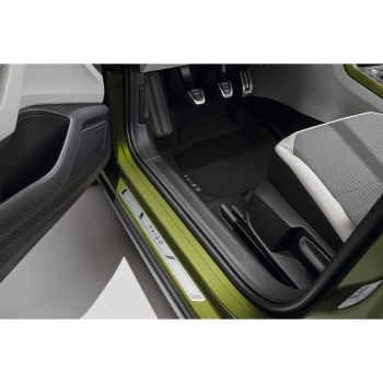 Protectie pentru pragul lateral, originala Volkswagen Taigo (CS1) 2022-&gt;, aluminiu, la usile fata