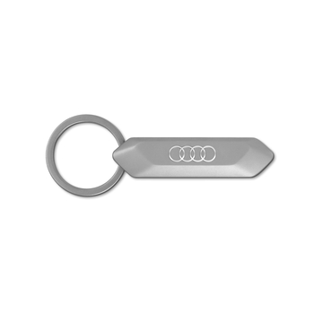 Breloc chei original Audi, metalic - argintiu