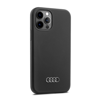 Husa telefon originala Audi pentru Apple iPhone® 12 si 12 Pro, silicon negru