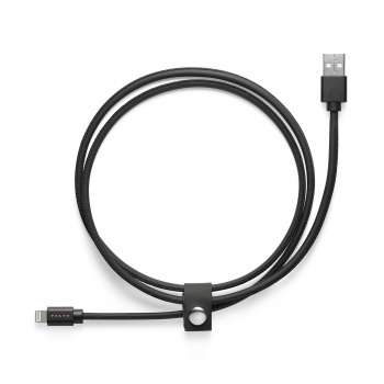 Cablu adaptor original Volvo, Reimagined, USB-A la Apple® Lightning, piele Negru - Black