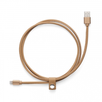 Cablu adaptor original Volvo, Reimagined, USB-A la Apple® Lightning, piele Maro - Toscana Brown