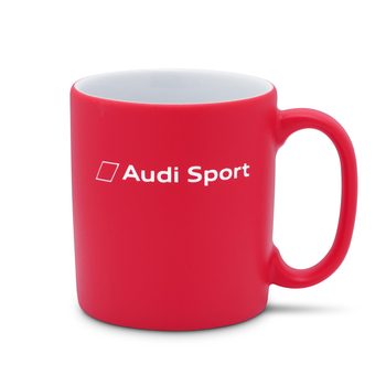 Cana ceramica originala Audi, colectia Audi Sport, rosu-alb