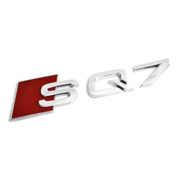 Emblema autocolanta originala Audi, logo SQ7 argintiu