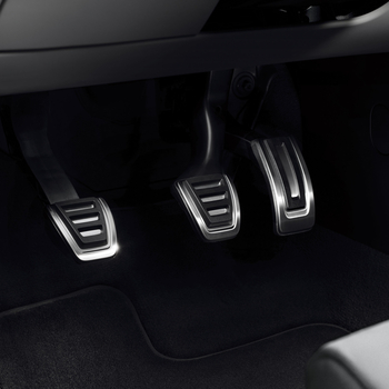 Ornamente sport RS pentru pedale, originale Audi A4 (8K), A5 (8F, 8T) si Q5 (8R) 2007-2017, transmisie manuala
