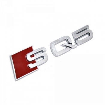 Emblema autocolanta originala Audi, logo SQ5 argintiu