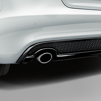 Tips de evacuare sport original Audi A3 (8V) 2013-2020, finisaj crom argintiu lustruit, evacuare 65 mm