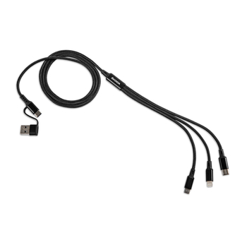Cablu incarcator original Skoda, 4 in 1, USB tip C si USB tip A la USB tip C, USB Micro si Apple Lightning