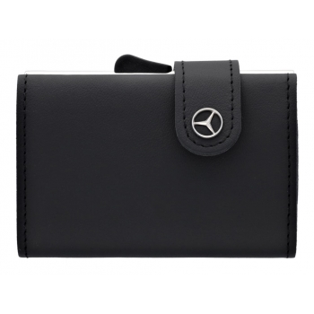 Portofel original Mercedes-Benz, Mini, piele culoarea neagra