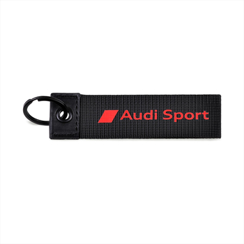 Breloc chei original Audi Sport, negru-rosu