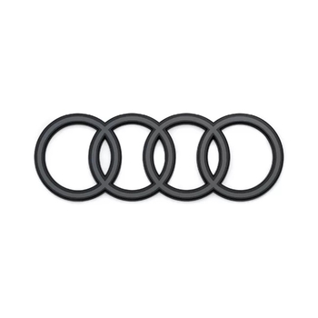 Logo original Audi, negru, pentru Audi Q8 SUV (GEG) 2023+, la grila fata