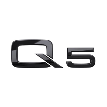 Emblema autocolanta originala Audi, logo Q5, negru lucios