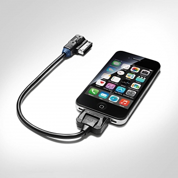 Cablu adaptor original Audi, AMI - Audi Music Interface la mufa Apple Dock Connector 30 pini, pentru iPad, iPhone si iPod